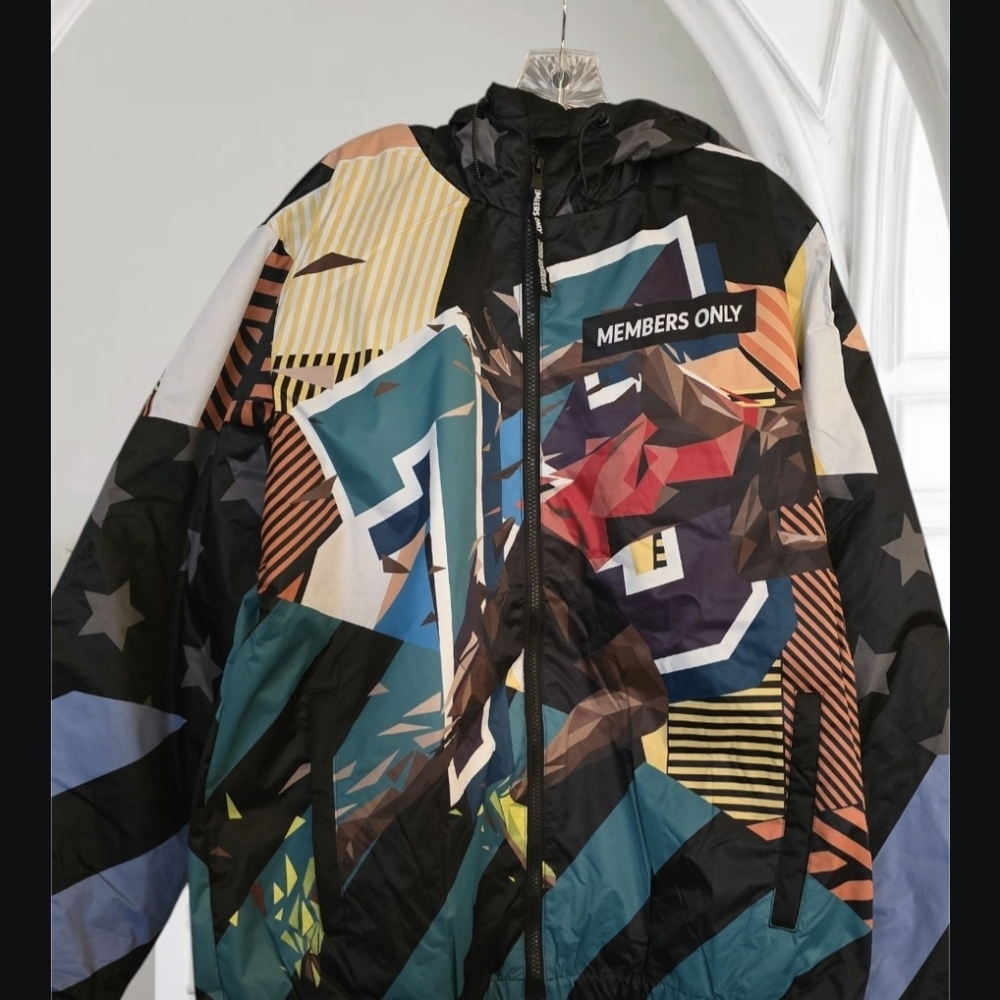 Members Only Multicolor Graphic Jacket